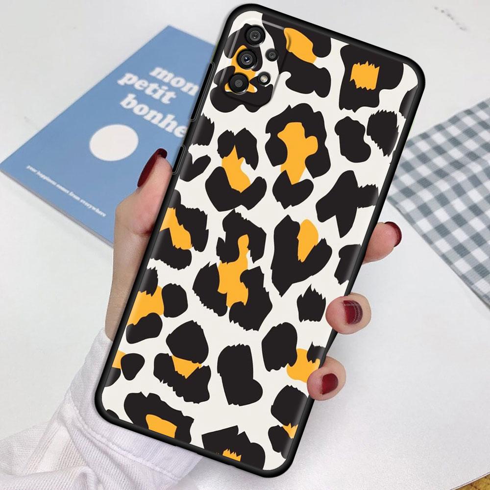 Skal För Samsung Galaxy A52 A12 A51 A32 A21s A71 A53 A13 A32 A72 A31 A33 A22 A03 A41 Telefonskal Mode Leopardmönster