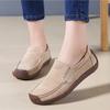 Slip-on Women Genuine Leather Loafers Casual Walking Shoes Elastic Ladies Working Driving Shoes Mother Shoes