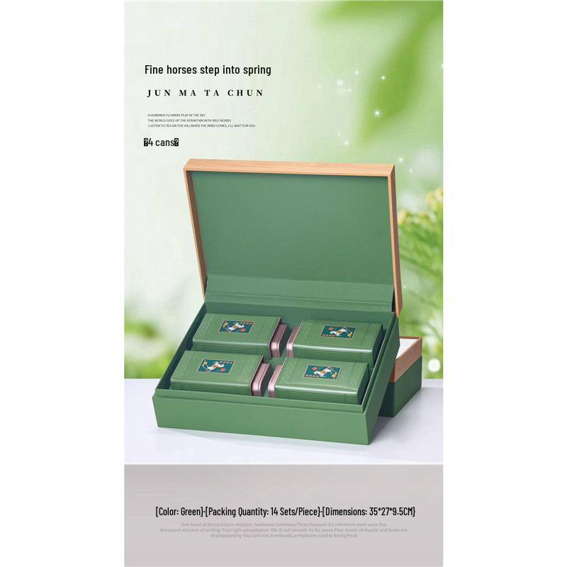 Universal Green Tea Gift Box Set: Biluochun, Maofeng, Longjing, Houkui -  Galloping Horse in Spring  Packaging Standard