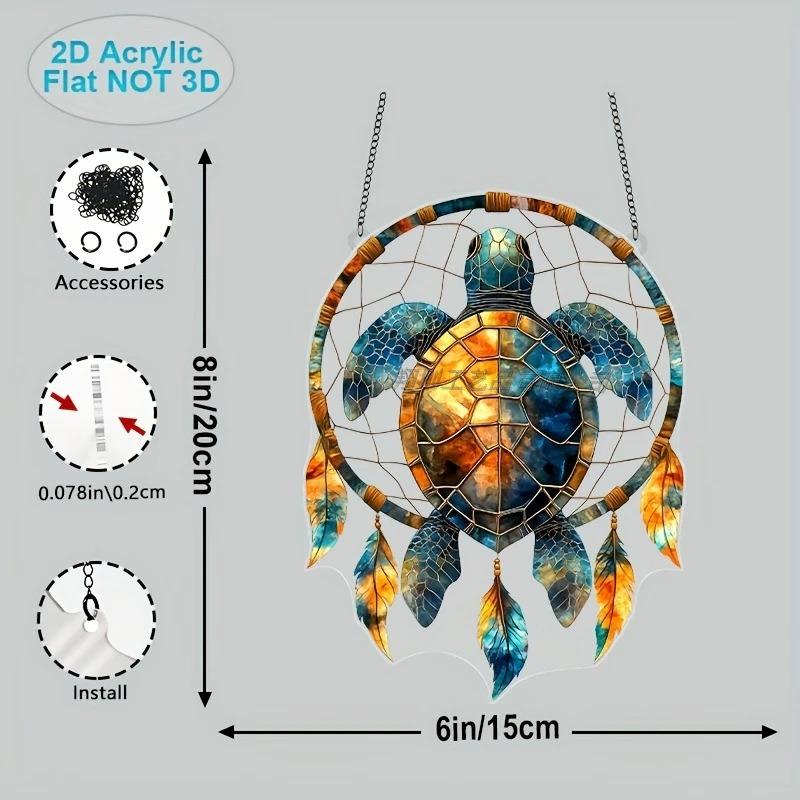 Acrylic Dream Catcher Series, Waterproof and Scratch-proof, Acrylic Indoor and Outdoor Atmosphere Decoration Pendant