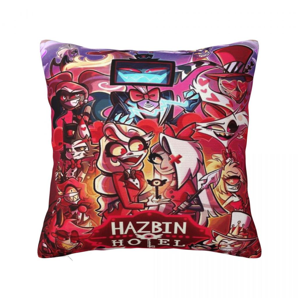 Hazbines Hoteles Alastor Vox 2 Printing Pillowcases Cushion Cover Pillow Covers Warm Home Decoration Square Multi-Size