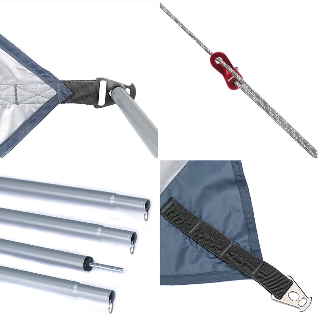 Naturehike Kempingová plachta Vodotěsná Lehká markýza pro stany Kempingová podložka s úložným vakem Hexagon Voděodolná sluneční clona Venkovní sluneční clona Camping Sun