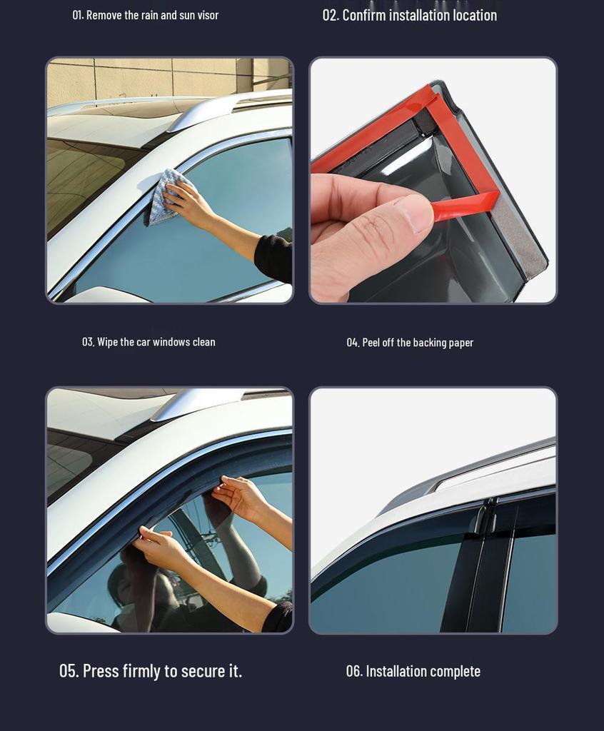 Waterproof Rain Shields for Land Cruiser Prado Windows: Modified Exterior Visors
