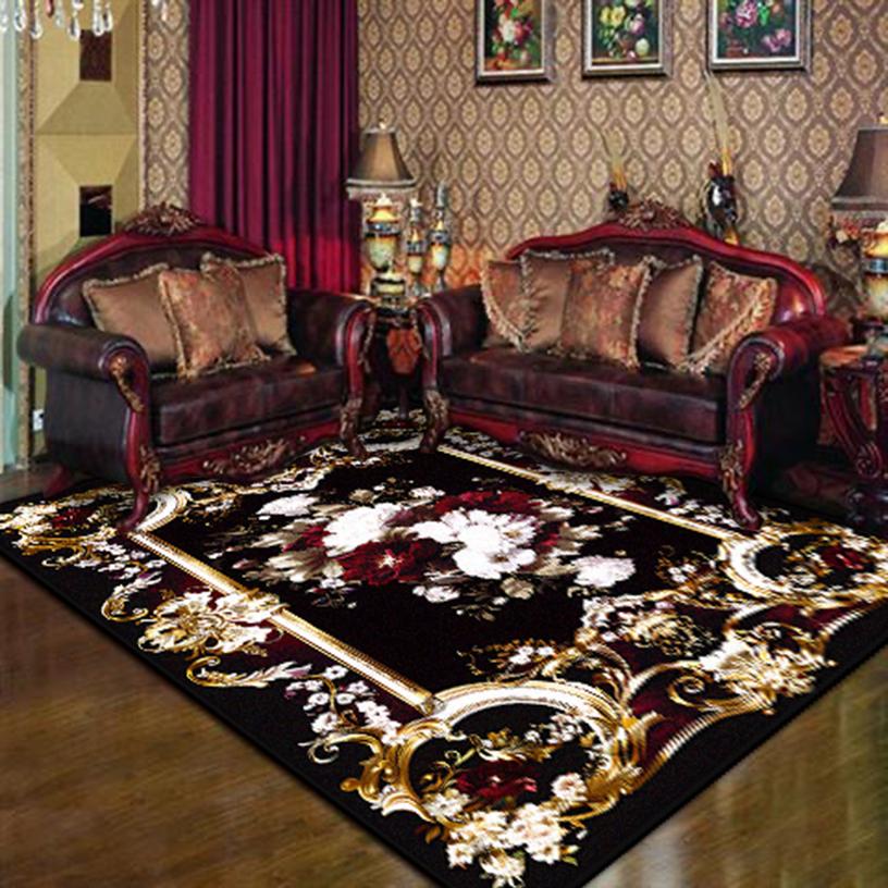 Leichter Luxus Retro Teppiche für Wohnzimmer Waschbare Schlafzimmerteppiche Wunderschöne Rutschfeste Sofa-Bereich Große Raummatte Boden Anpassbar
