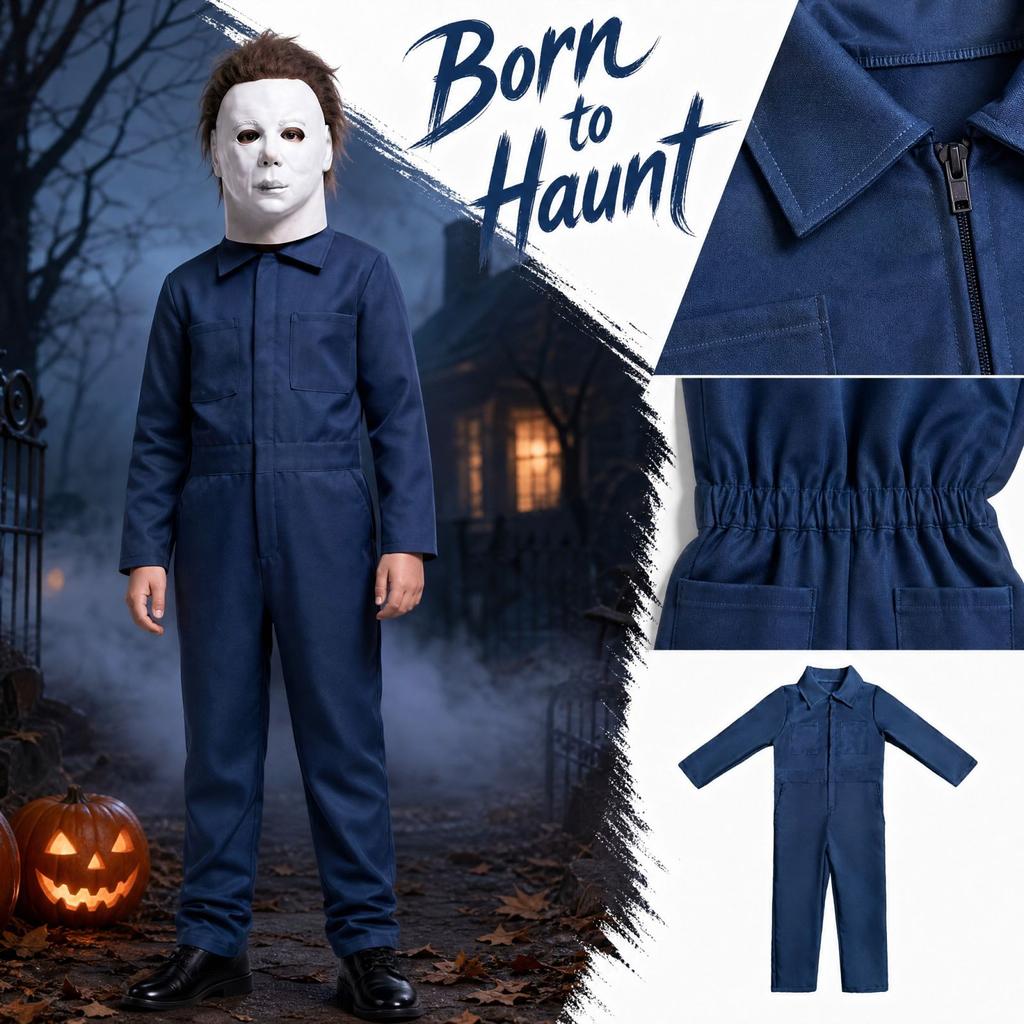Kids Halloween Costume for Boys and Girls, Party Dress-Up Outfit, Props Not Included