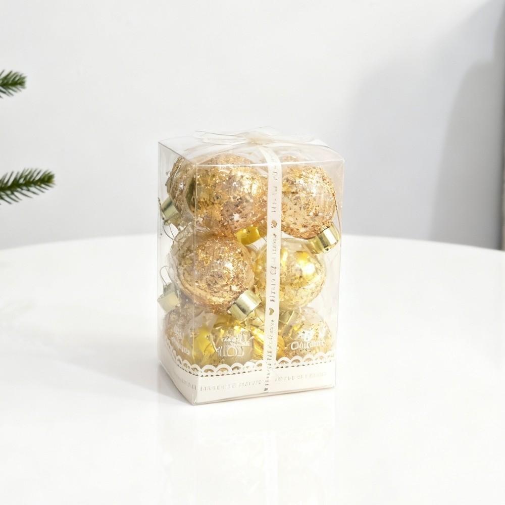 6 Stück Weihnachtskugeln Umweltfreundlicher Weihnachtsschmuck Dekokugel Baumschmuck Mall-Dekoration