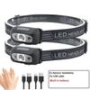 USB Rechargeable Mini Strong Light LED Sensor Headlamp Outdoor Waterproof Work Head Torch Camping Fishing Search Headlight