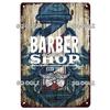 Vintage Metal Tin Sign Retro Barber Shop Wall Decor Aluminum Shaving Haircut Poster Plaque