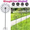 Rainbow Color Windmill Double-Layer Public Craft Windmill Outdoor Wind Catcher for Yard Decoration Accessories Tool