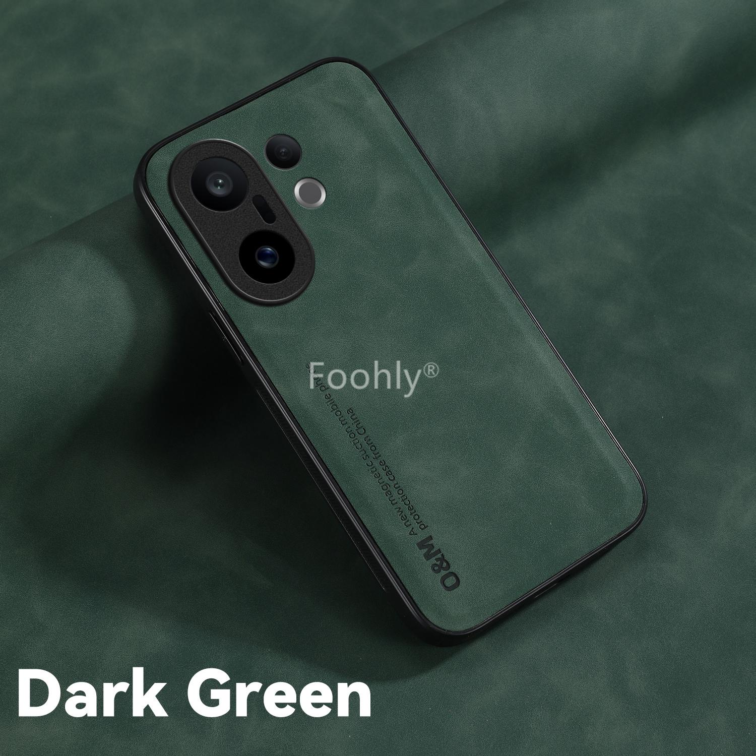 

Противоударный магнитный чехол из нубука для Vivo X200 FE Защитная крышка Задняя панель Coque Funda vivo X200 FE зелёный