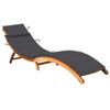 Day and Night - Day and Night Garden Lounger with Solid Acacia Wood Cushion