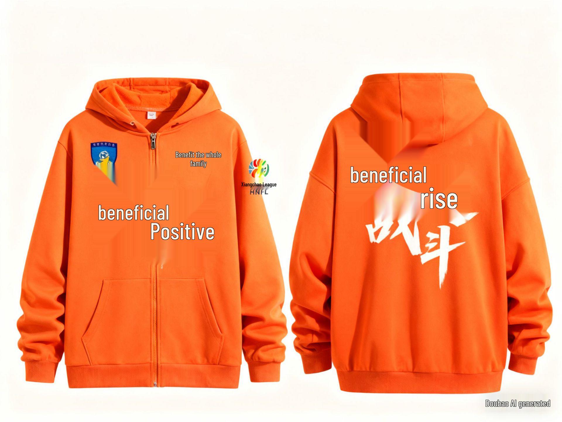 Chenzhou Xiangchao XL Jersey Cheering Long Sleeve Hooded Sweatshirt 130 Kids