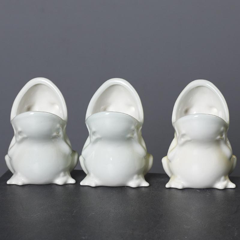 Creative Frog Flower Pot Succulent Pot Ceramic Planter Home Decor Desktop Ornament Bonsai Plant Pot Garden Decoration