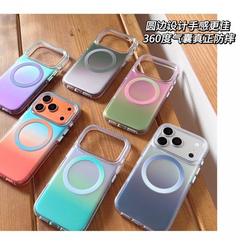 Slim IMD Gradient PC Phone Case IPhone 17 Pro Max With Magnetic Snap-on Design Anti-Scratch Drop Protection