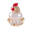 European-American Creative Rooster Brooch: Unique Fashion Pin Corsage for Women