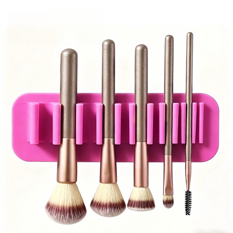 Creative Suction Cup Multi-purpose Makeup Brush Storage Device - Wall-mounted Adhesive Silicone Makeup Brush Collector
