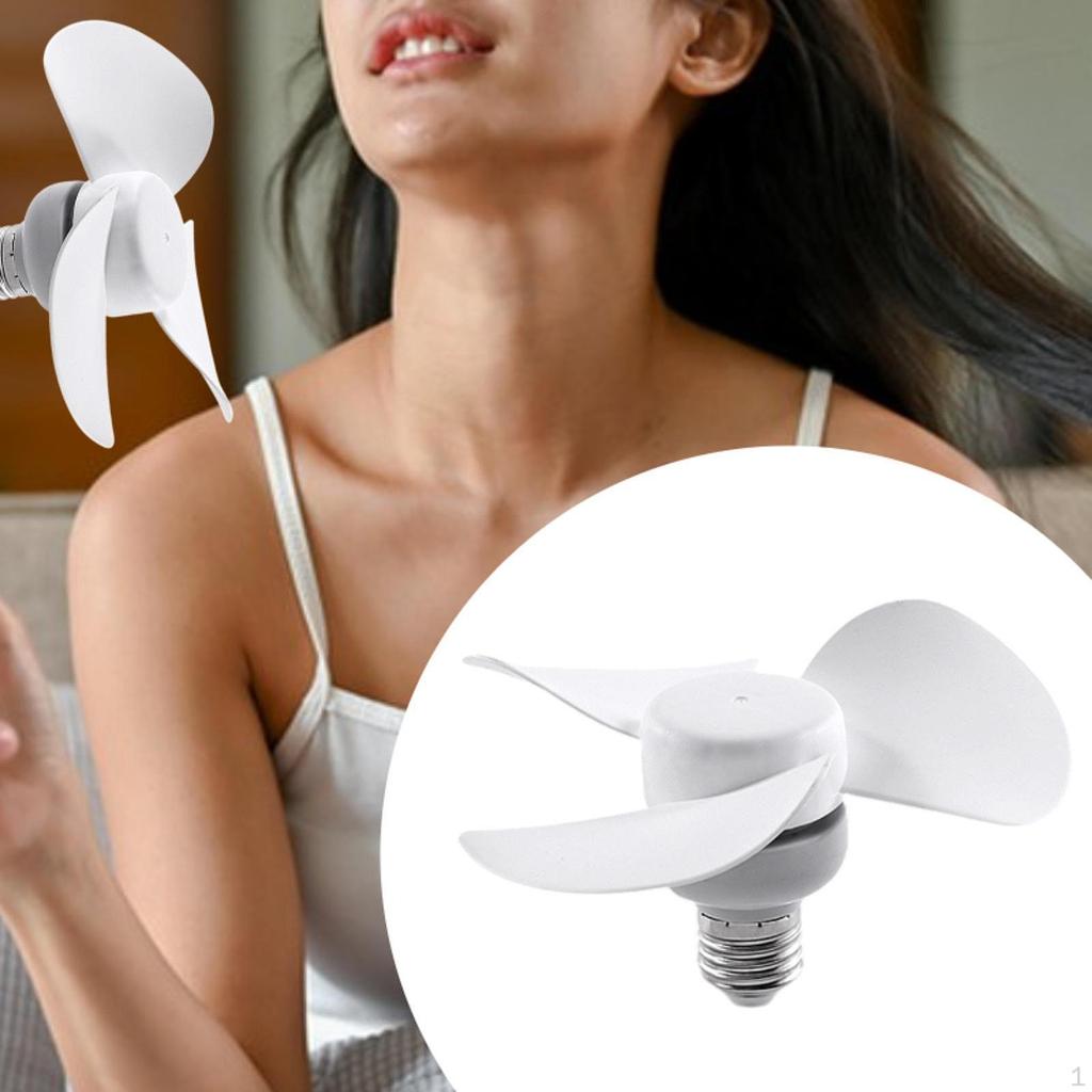E27 Base Ceiling Fan Socket High Performance 3 Blade Powerful Wind Easy To Install for Bedroom