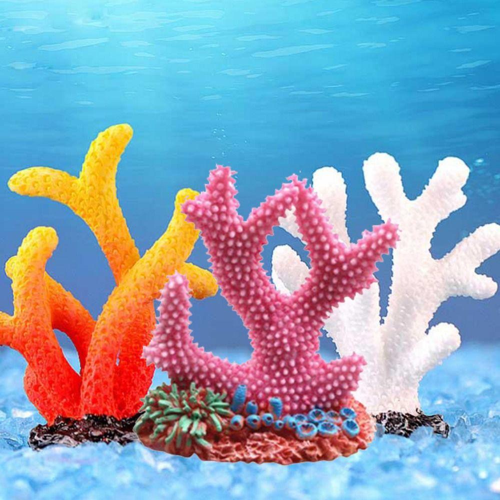 Colorful Artificial Vivid Resin Undersea Coral Stone Fake Coral Simulation Coral Micro Ornaments