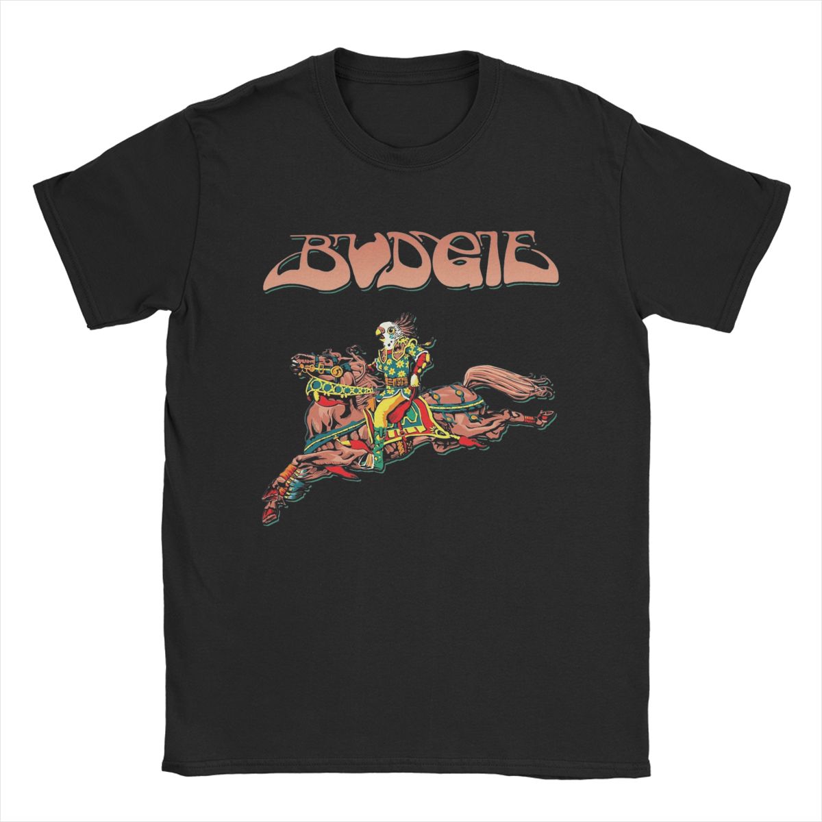 

Funny Budgie Band First Album 1971 T-Shirts for Men Round Neck 100% Cotton T Shirts Short Sleeve Tees 6XL Tops 5XL різнокольоровий