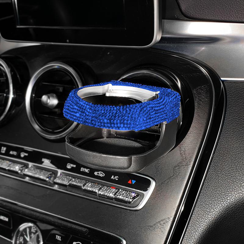 Rhinestone Car Cup Holder Universal Crystal Diamond Beverage Mount Stand Auto Outlet Air Vent Cup Holder Rack Car