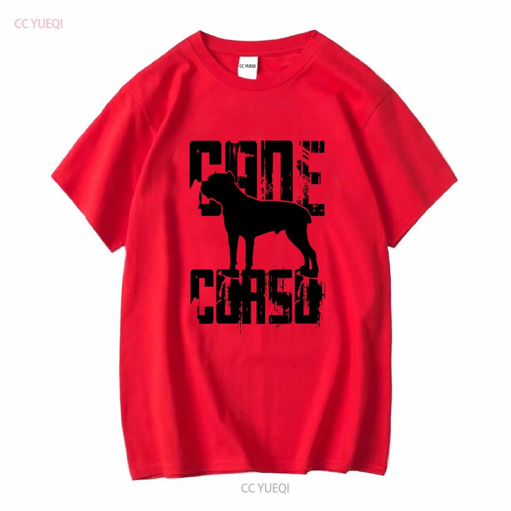 Cane Corso logo grey T Shirt top tee dog design mens sizes vintage Washed Top For Everyday Wear graphic Casual homme Unisex