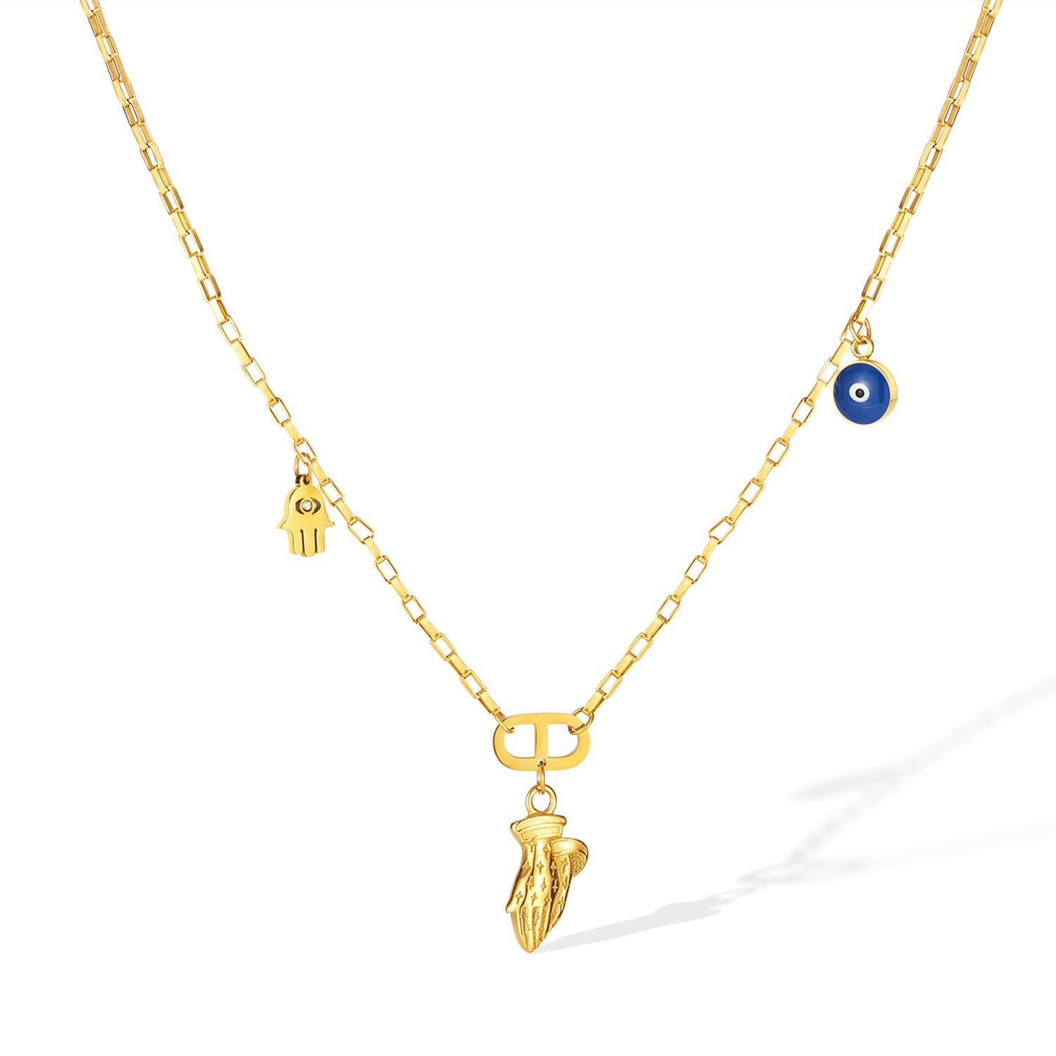 

Подвеска из нержавеющей стали «Глаз Фатимы» - Европейская и американская мода, Универсальный титановый дизайн