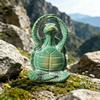 Meditation Yoga Sea Turtle Figurine Small Coastal Beach Animal Sculpture Resin Zen Statue for Aquarium Fish Tank Home Desk Decor