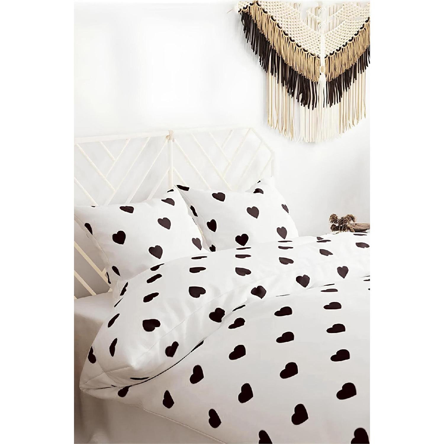 

Ranforce Black Heart Double Duvet Cover Set чистий