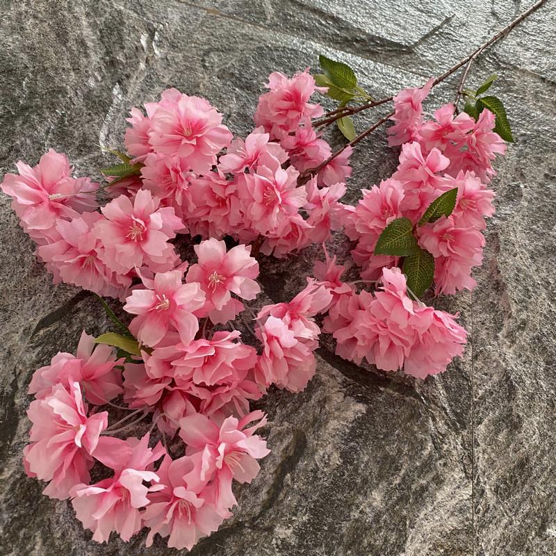 Realistic Blossom Cherry Silk Flowers Wedding Decor Home Staging Photo Props