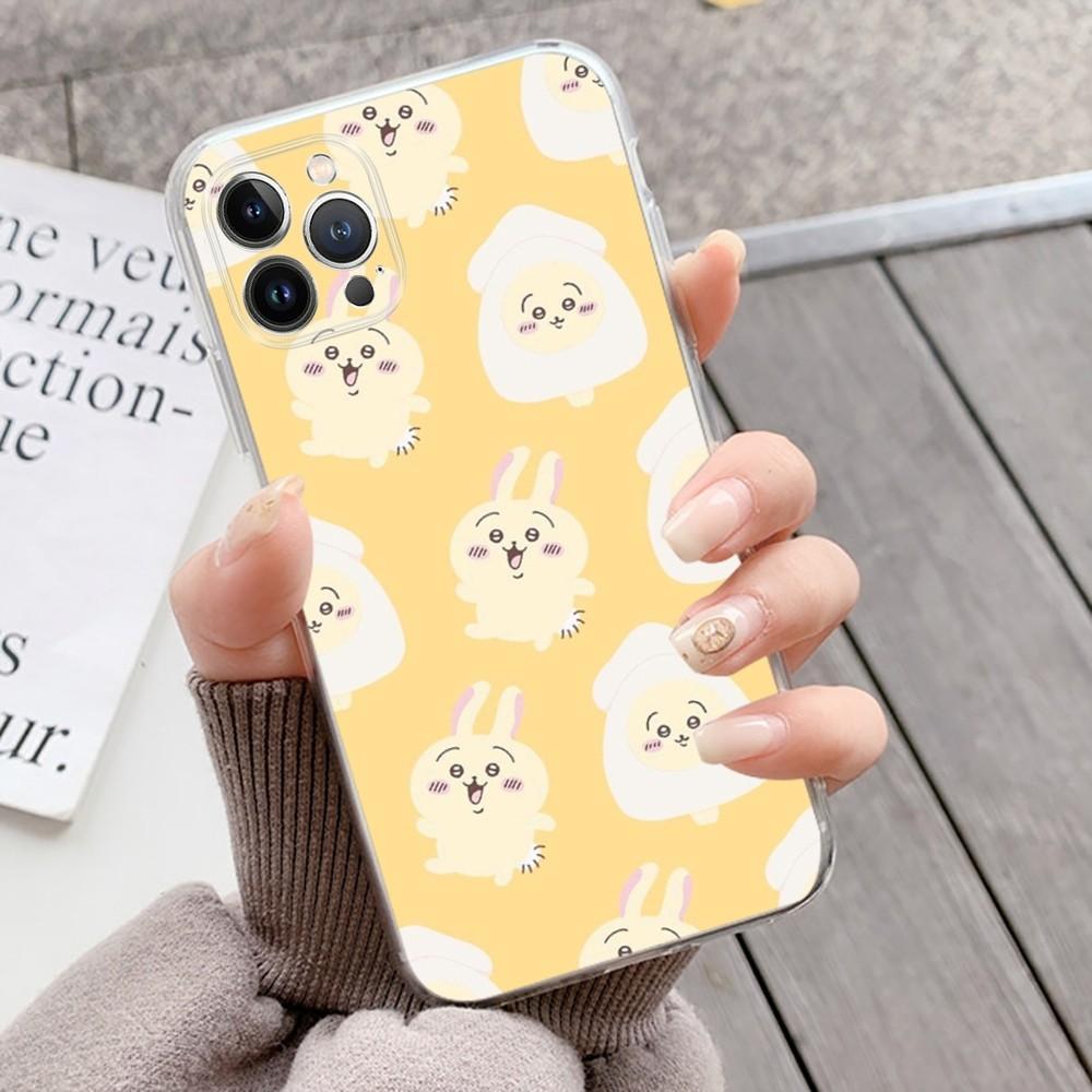 C-ChiikawaS Cute Phone Case Silicone Soft for iphone 15 14 13 12 11 Pro Mini XS MAX 8 7 6 Plus X XS XR Cover