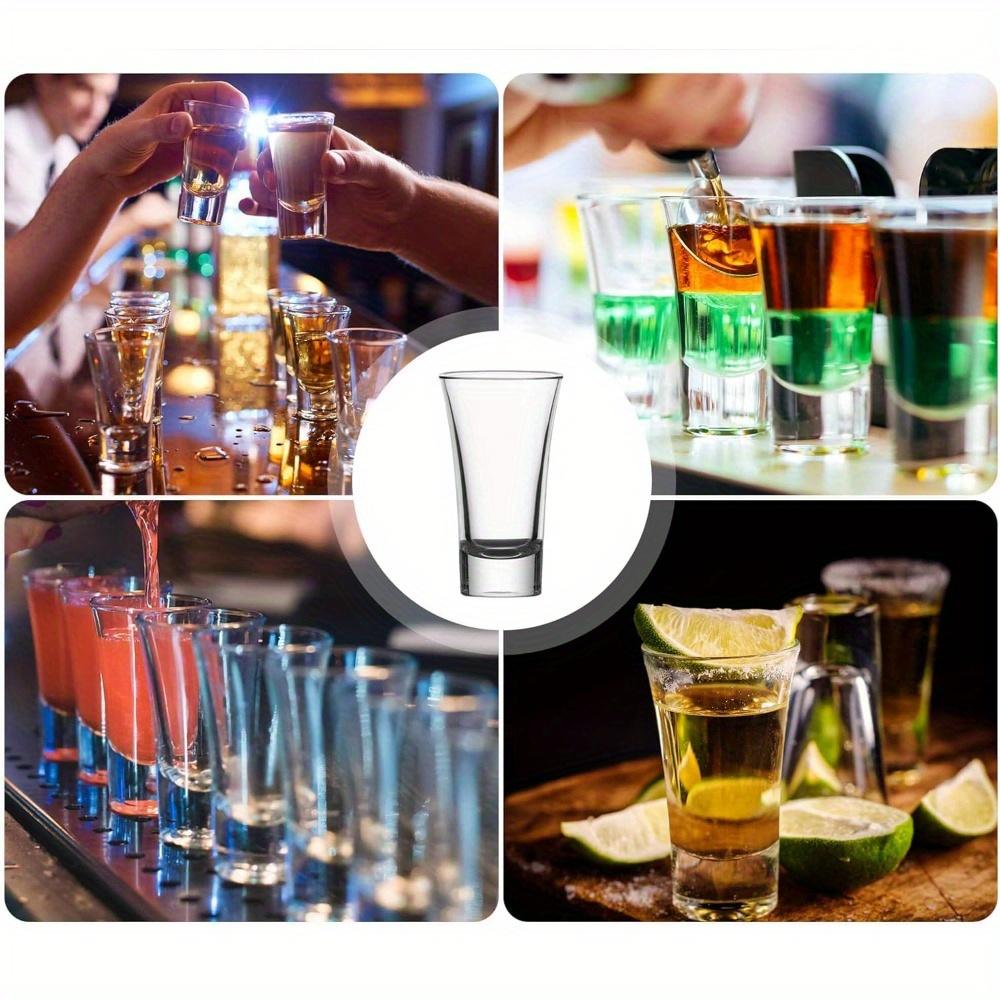 12pcs Shot Glass with Heavy Base Whiskey Shot Glasses Clear Shot Glasses Set Round Shot Glass Bulk Small Shot Cups for Vodka Whiskey Tequila Espresso