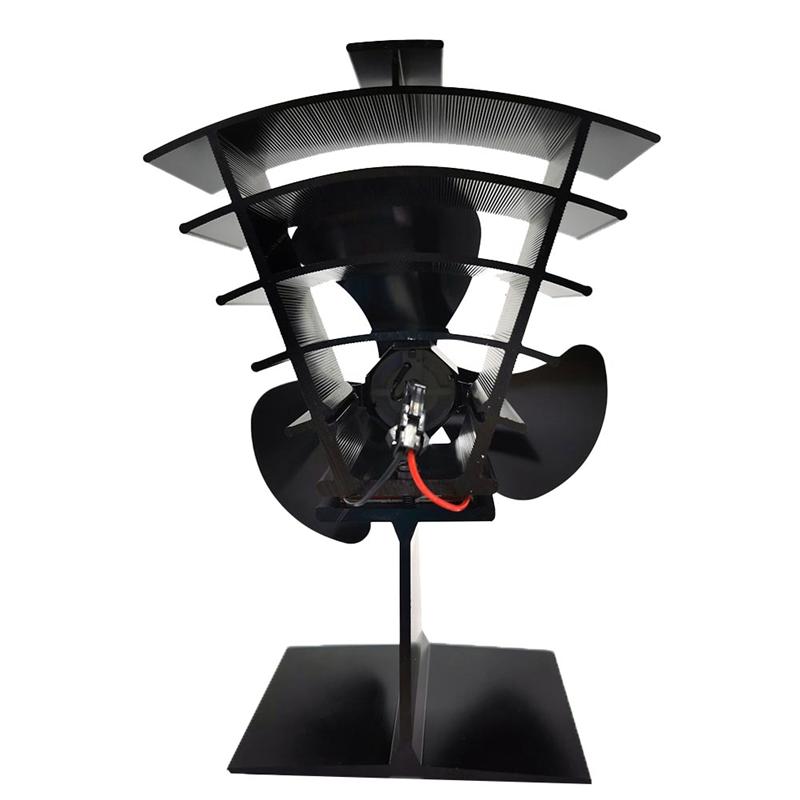 Fireplace Fan Powered Fireplace Fans Small Designed 3 Blades Heat Black TP2006-3-B61B