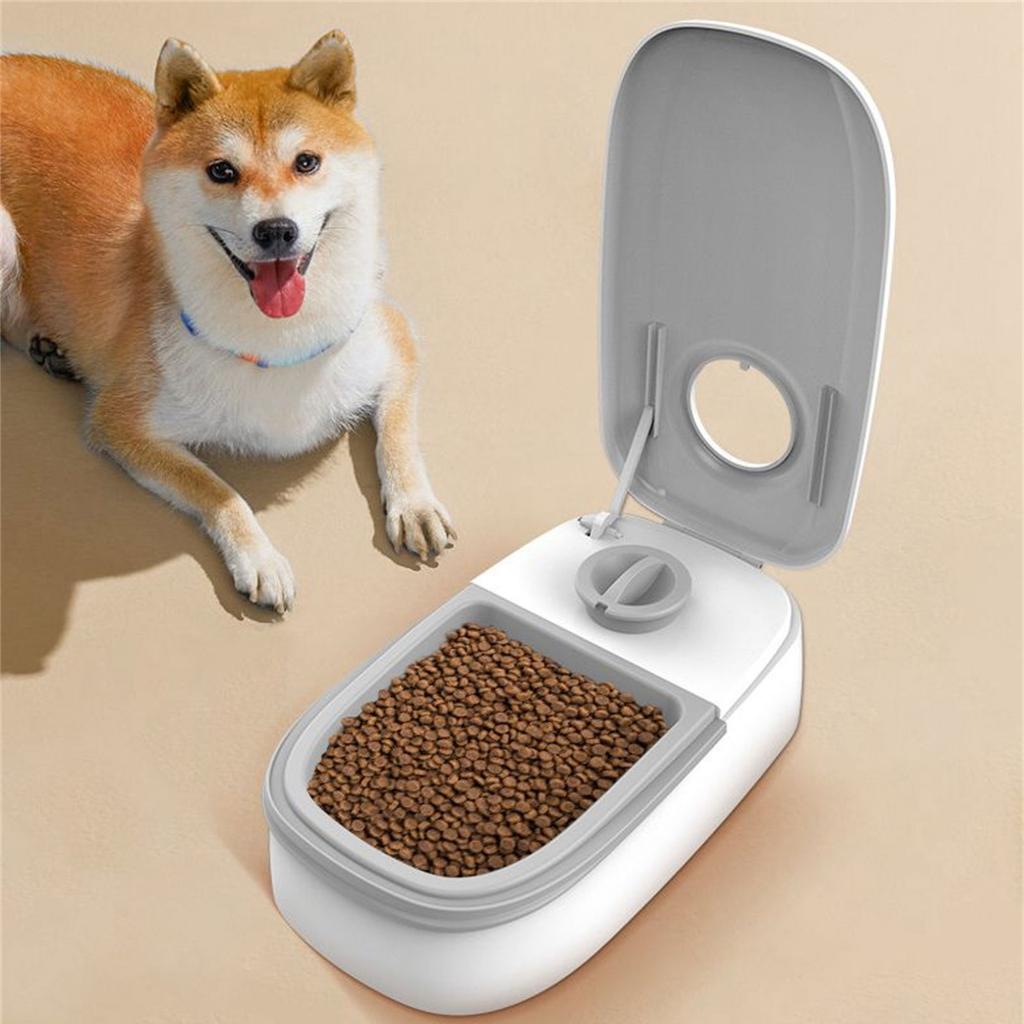 Automatic Cat Feeder Timed Feeding, 350ml Capacity Portion Control Single/Double 48 Hour Timer, Dry/Wet Food Dispenser