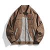 Autumn New Men's American High Street Contrast Colour Splicing Leather Jacket Loose Teen Trend Jacket