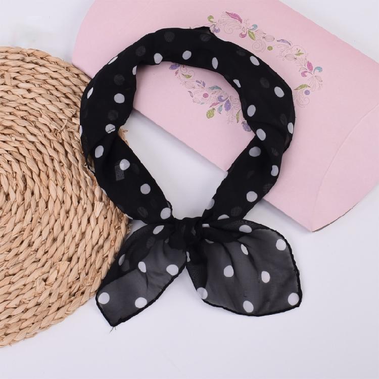 Lady Neckerchief Dotted Neck Scarf for Casual and Formal Attire Square Scarf
