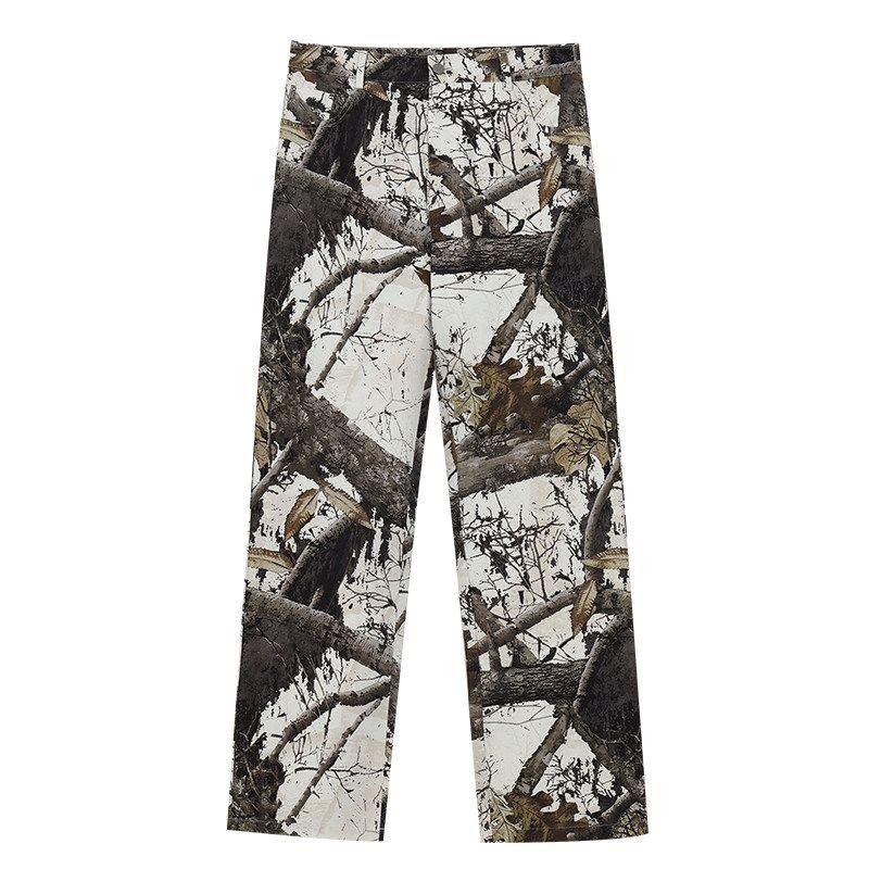 

HACR s Harshandcruel American Retro Dead Leaf Camouflage Straight-leg Vibe Heavy Weight Logging Cargo Pants Dead Leaf Camouflage X L