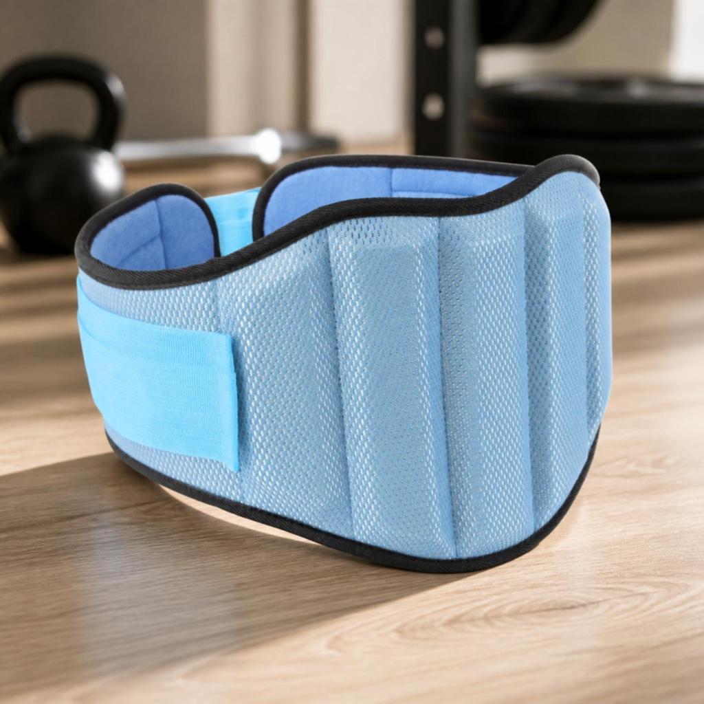 Padded Belt with Mesh Exterior Breathable for Heavy Lifting, Gym Goers