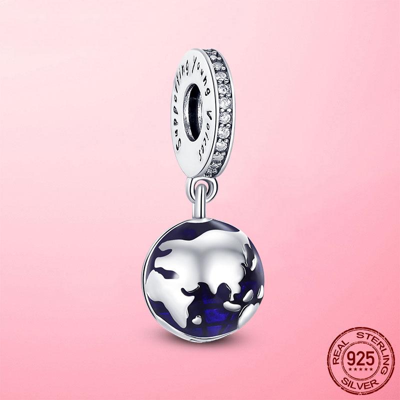 copper Moon Sun Star Shape Galaxy Dangle Charm Bead Charms Bead Charms fit for Women Authentic Accessories Bracelets Do It Yourself Jewellery