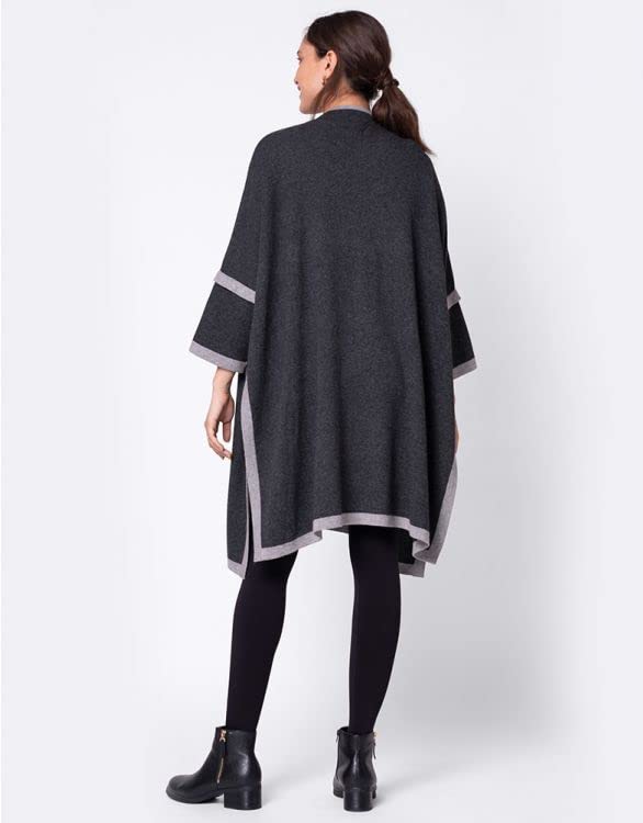 Cardigan Pelerină Maternitate Compatibil cu Portbebe Gri [Seraphin] Mărimi Femei S/M