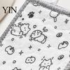 Stubborn Stain Kitchen Scrubber 5Pcs Cleaning Rags, Double-Sided Cartoon Cotton Gauze Steel Wire Non-Scratch Scrub Cloth for Oil Stains, Dish Clothes