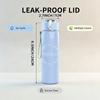 1PC Blank Faded White Minimalist Texture Print 750ml Portable Sports Water Bottle Leakproof Gym Outdoor Travel Drink Cup