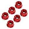 6x Rear Sprocket Nuts M10 x 1 Red For Ducati 1098 1098S 1098R 1198 S 2007-2011