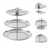 Cupcake Stand Cup Cake Towel Modern Stainless Steel Tiered Serving Tray Dessert Display Plate