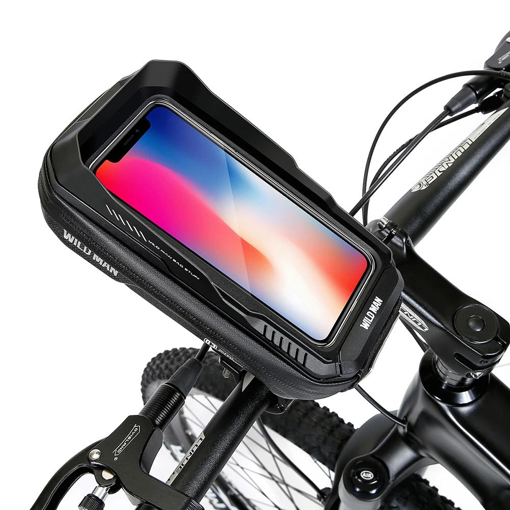 1L Bike Bag Front Bicycle Frame Bag Waterproof Phone Touch Screen Case Top Tube Cycling Bag Reflective Outdoor Cycling Gear