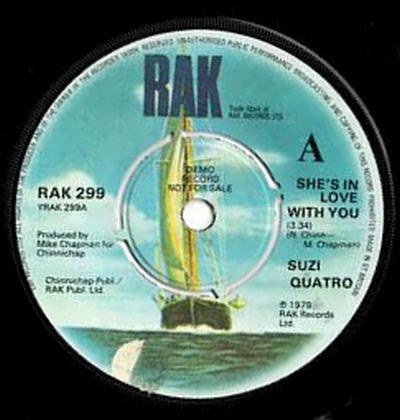 

7inch Record SUZI QUATRO - She s In Love With You RAK299PROMO RAK 1979 UK Rock Used