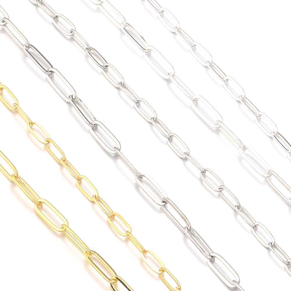 10Yards/Lot 6 9mm Flat Cross Chain Copper Clad Iron Link Bulk Chains For DIY Jewelry Making Handmade Necklace Chains Materials