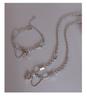 Tassel Heart Pendant Minimalist 18k Gold Titanium Clavicle Necklace Set