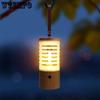 Creative Outdoor Camping Lights Tungsten Filament Warm Light Hand Lamp Hangable Atmosphere Lamp Small Night Light with White Wax Wood Countertop