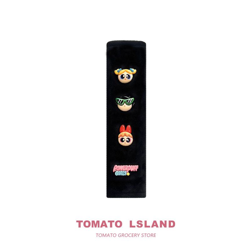 Tomato Original Little Policewoman Car Seatbelt Shoulder Cover Cute and Personalized Car Shoulder Protector Anti-Wear Universal New Model Single - Little Policewoman - Black Shoulder Cover