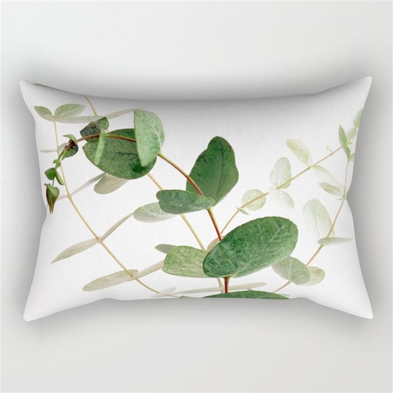 30x50cm Green Tropical Leaves Plant Pillowcase Cactus Flower Polyester Cushion Cover Ins Natural Landscape Pillowslip Home Decor